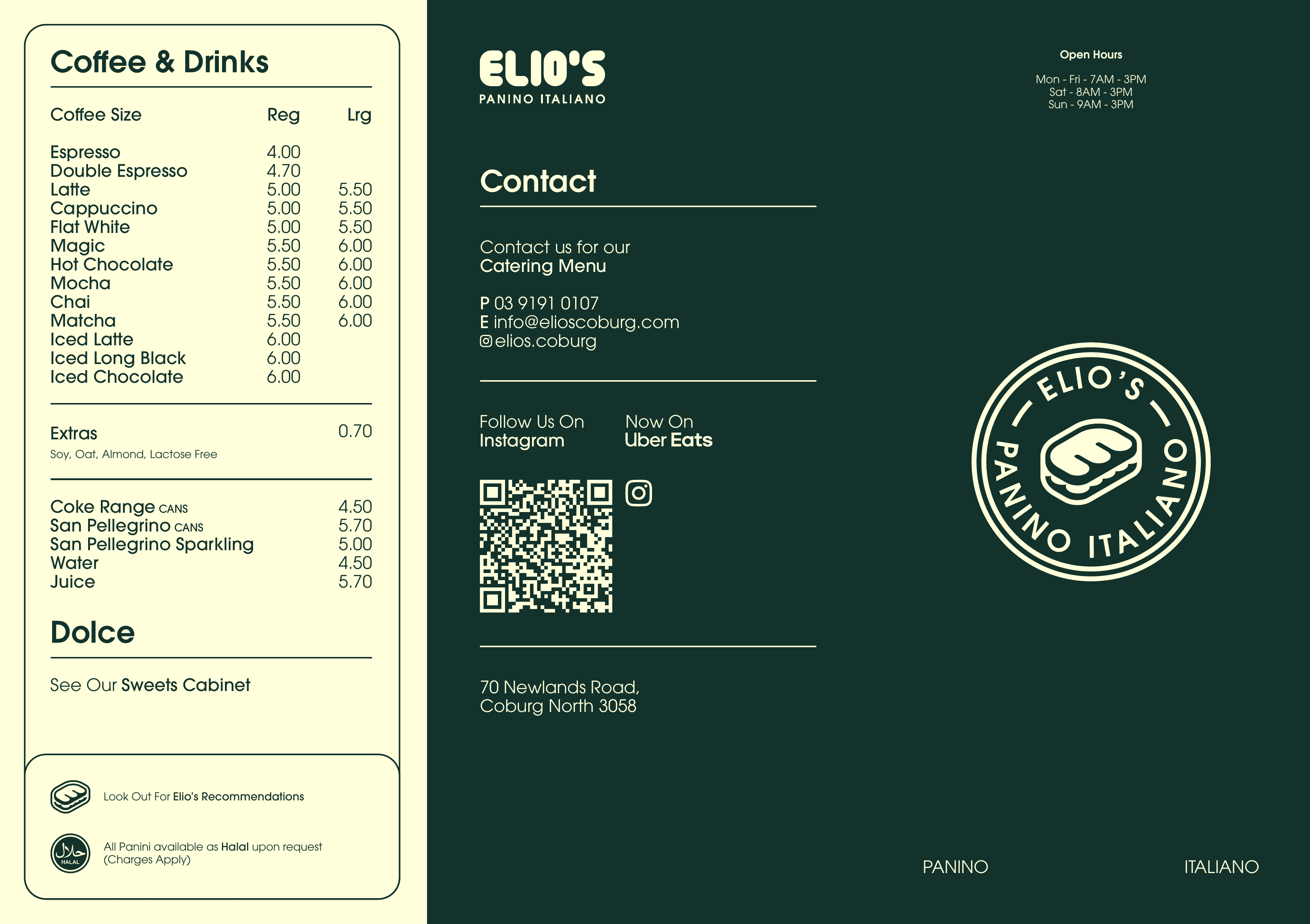 Elio's menu page 2